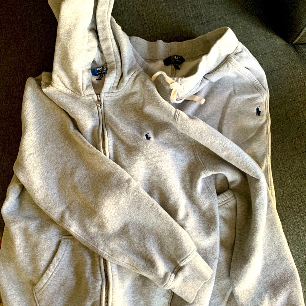 Gray polo sweatsuit